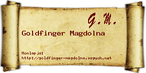 Goldfinger Magdolna névjegykártya